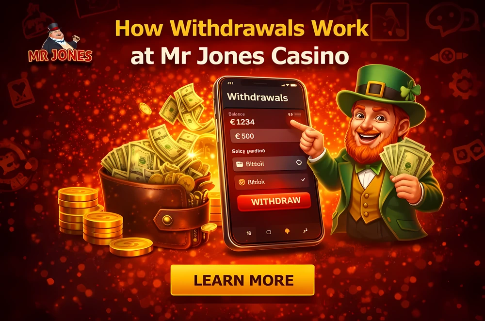 Mr Jones Casino withdrawals and payments banner